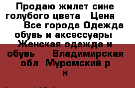 Продаю жилет сине-голубого цвета › Цена ­ 500 - Все города Одежда, обувь и аксессуары » Женская одежда и обувь   . Владимирская обл.,Муромский р-н